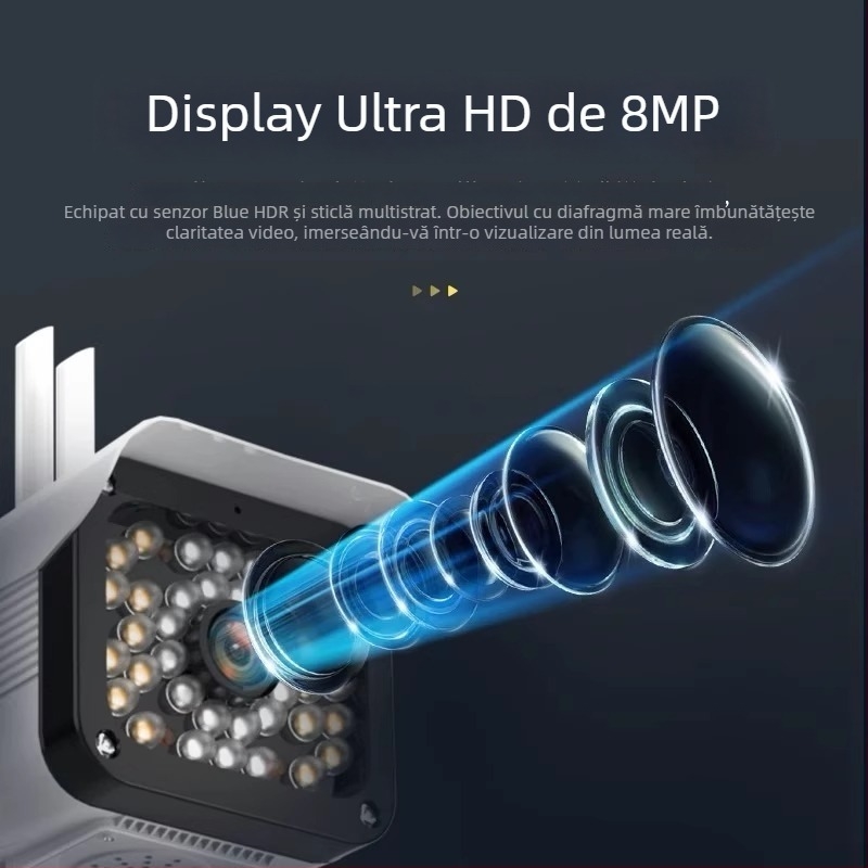 Cameră de supraveghere HD pentru exterior, wireless, cu vedere de noapte și 4G pentru monitorizare la domiciliu – imagine ultra clară