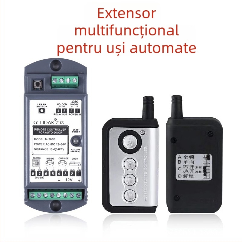 M-203M modul de extindere pentru uși automate, modul multi-funcțional, telecomandă, pentru uși glisante din sticlă, wireless
