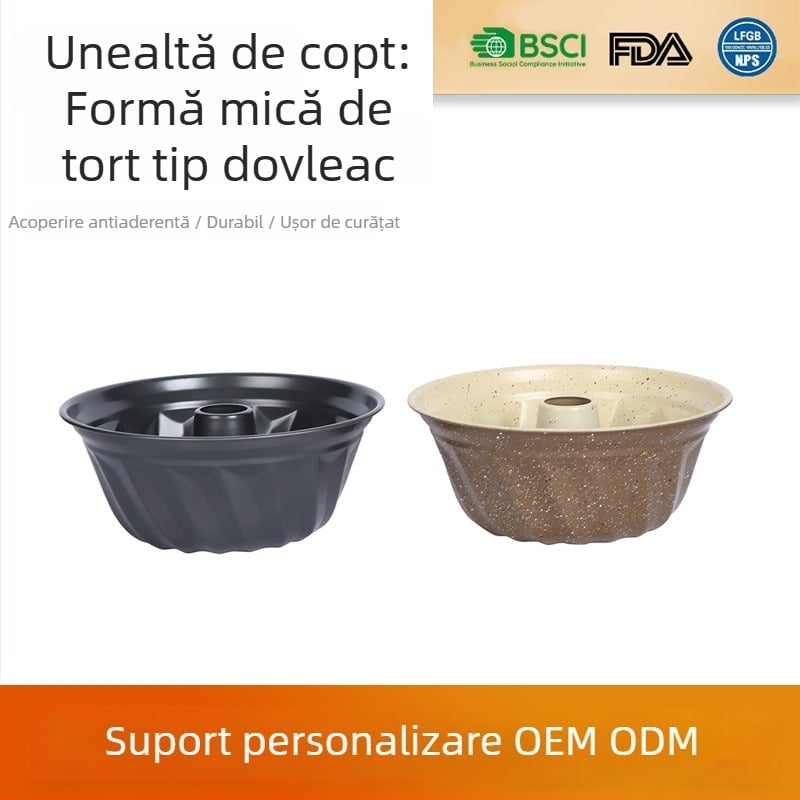 DIY formă creativă pentru tort de dovleac, tavă rotundă din oțel cu carbon, bucătăria de acasă, formă chiffon