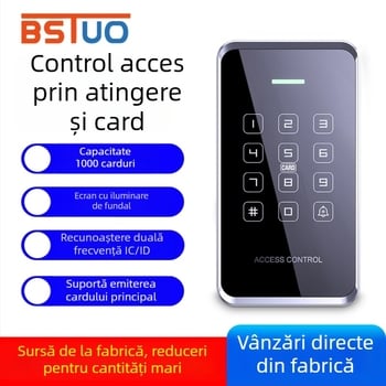 Sistem de control al accesului dual-frecvență, impermeabil, cu parolă și NFC pentru telefonul mobil, sistem electromagnetic pentru uși din sticlă simple și duble