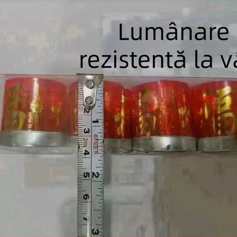 Lumânări din parafină, anti-vânt, roșii, 18 bucăți, fără fum, ecologice, în formă de cupă, pentru curățarea mormintelor și inaugurarea locuinței