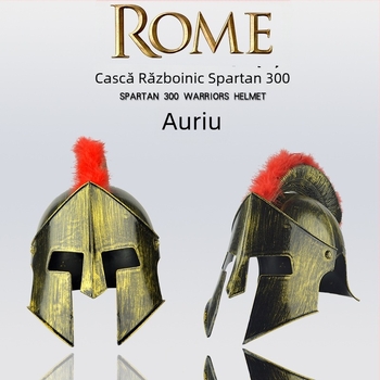 Prop de costum din plastic: Cască romană, Cască spartană, Cască de războinic, pălărie cu coarne de Viking