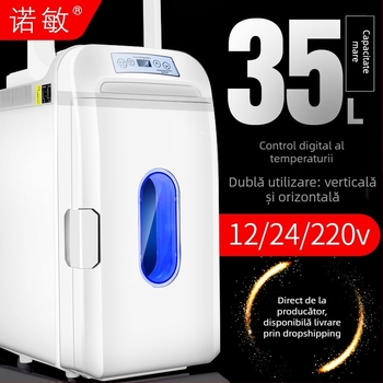 Nuomin frigider auto 35L, 12V-24V DC / 220V AC, portabil pentru mașină și casă