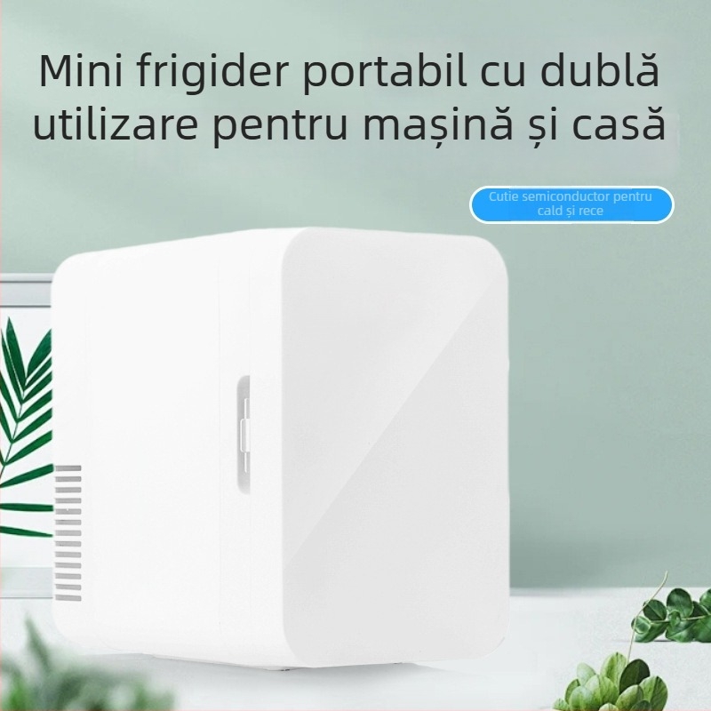 Cutie frigorifică izolată de 8L, frigider mini pentru casă și mașină, frigider auto mic cu răcire și încălzire