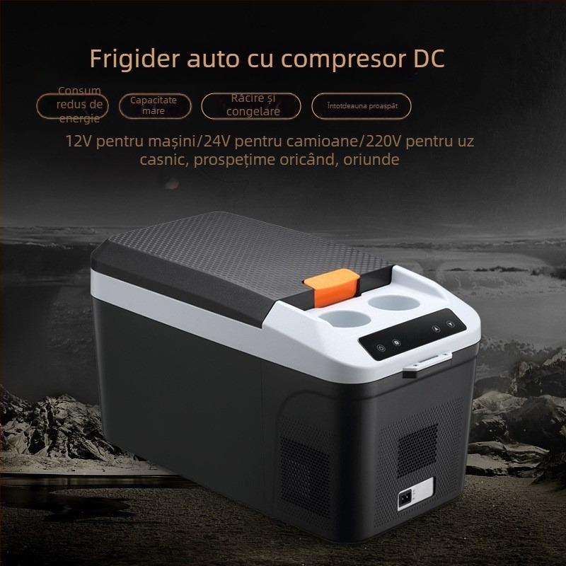 Frigider portabil cu compresor DC pentru mașină și casă, 16–20 L, 12–24 V, mini frigider pentru camping