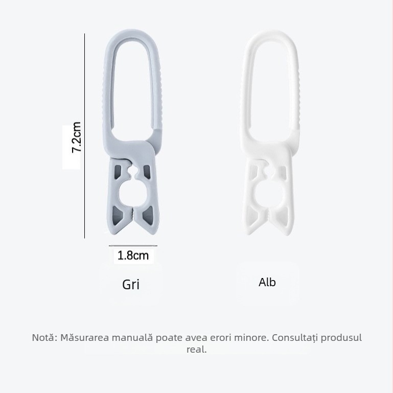 Model nou, suport de uscare a hainelor, multifuncțional, fără urme, construcție din plastic rezistentă la vânt și clipsuri pentru șosete