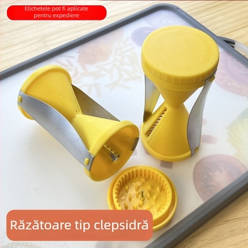 Tăietor spiral multifuncțional pentru legume, cu răzuitor rotativ și curățător de coajă — uneltă de bucătărie