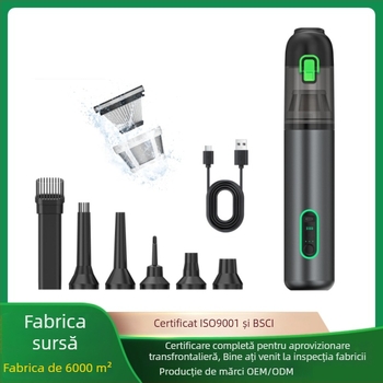 Aspirator auto portabil, fără fir, cu funcție de umflare – multifuncțional, totul într-un singur dispozitiv