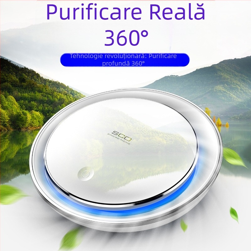 Purificator de aer pentru mașină, cu aromaterapie, alimentare USB și ioni negativi