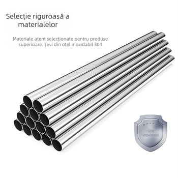 Uscător de haine pe podea, cu mai multe brațe, din oțel inoxidabil, pliabil, în formă de aripă, pentru interior și exterior