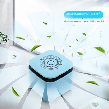 Benass AP08 Purificator de aer mini, pentru casă și mașină, PM2.5, ioni negativ, eliminare formaldehidă