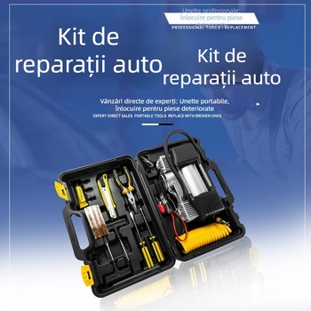 Pompa de aer auto cu două cilindri, 12V, portabilă, pentru umflarea pneurilor, pompă electrică de înaltă presiune
