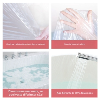 Pungi de baie de unică folosință, ambalate individual, mari ca dimensiune, potrivite pentru călătorii, hoteluri, pensiuni și spa