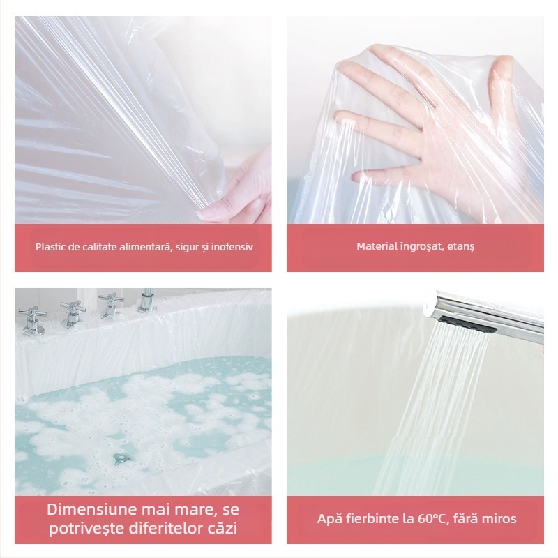 Pungi de baie de unică folosință, ambalate individual, mari ca dimensiune, potrivite pentru călătorii, hoteluri, pensiuni și spa