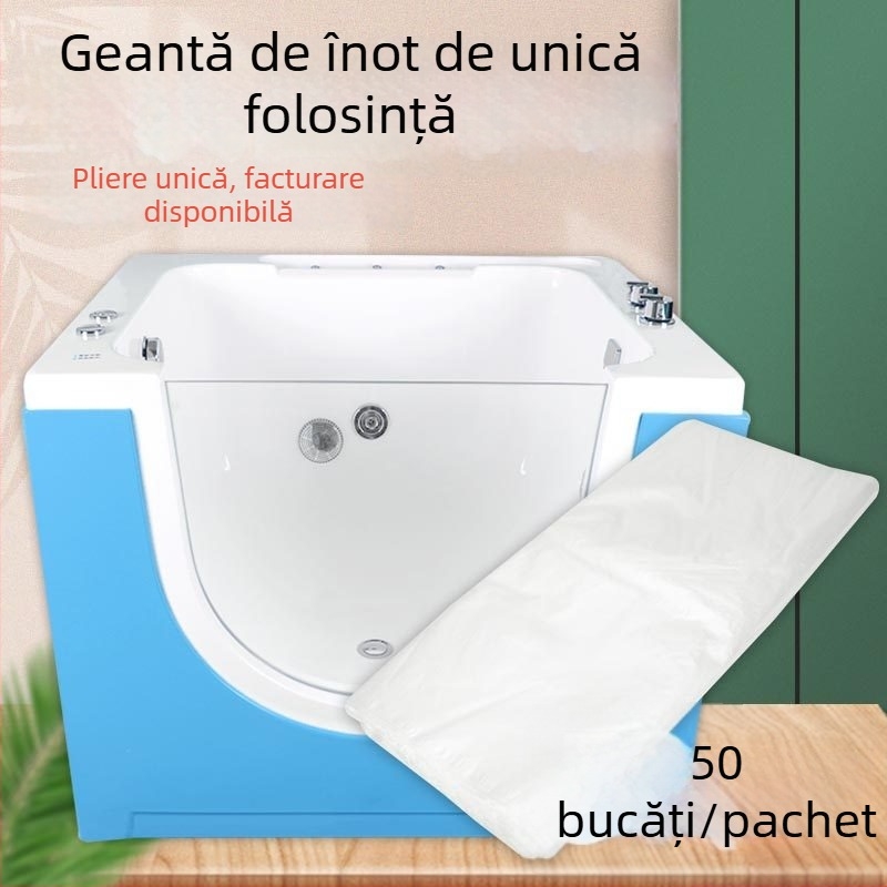Pungă din plastic, de unică folosință, pentru baie a bebelușului și spa