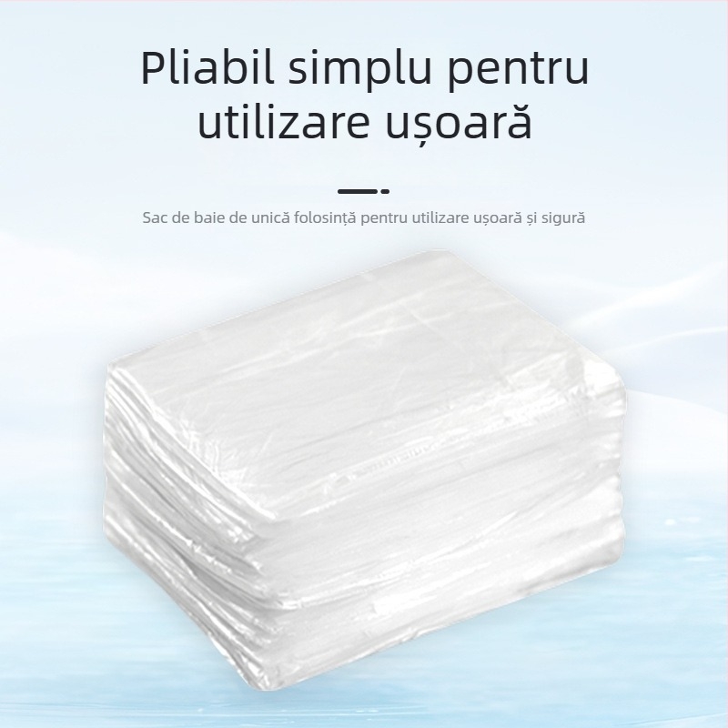 Liner de baie de unică folosință pentru cadă rotundă, transparent, întărit