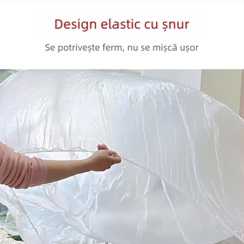 Sachet elastic pentru baie cu șnur, de unică folosință, capac de cadă din plastic, pentru hoteluri și călătorii