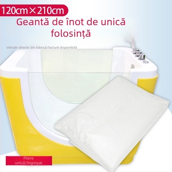 Pungi transparente de unică folosință pentru baie a bebelușului, 50 bucăți