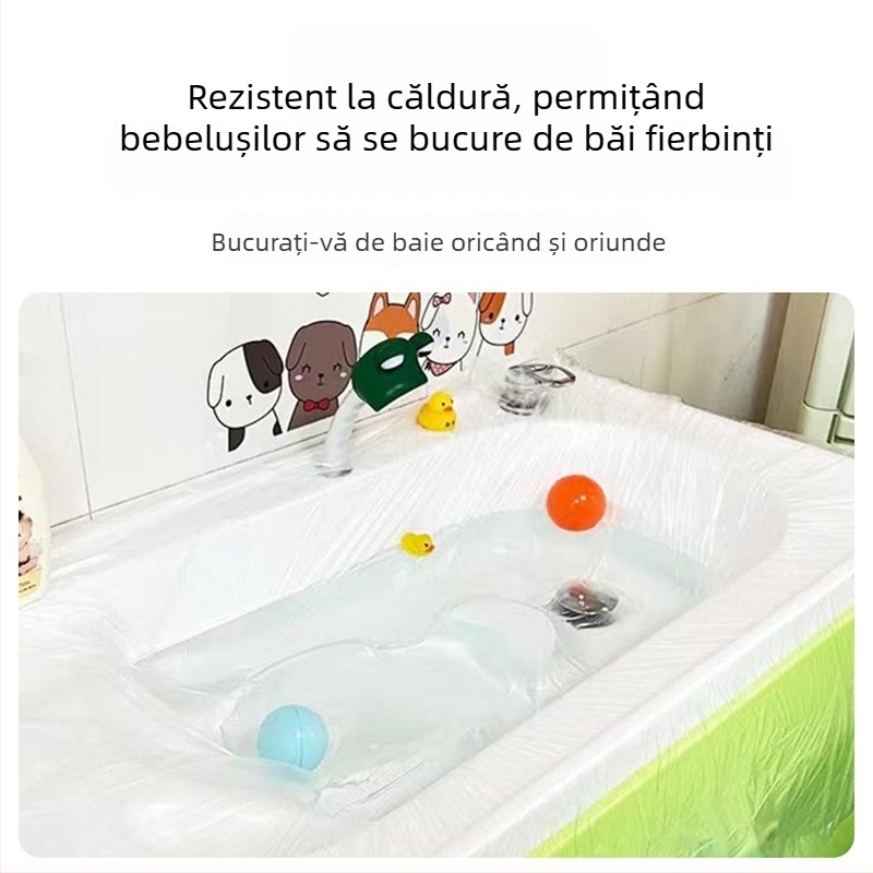 Liner de baie pentru bebeluși, de unică folosință, cu material îngroșat