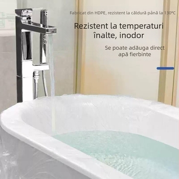 Film de baie de unică folosință pentru băi termale private — capac pentru cadă dublă de hotel, folie plastică îngroșată