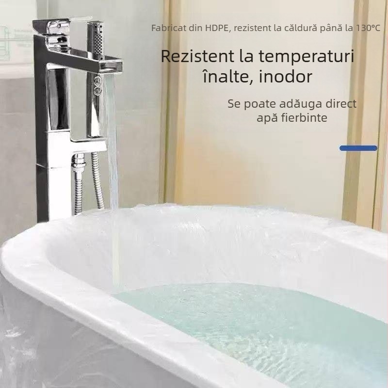 Film de baie de unică folosință pentru băi termale private — capac pentru cadă dublă de hotel, folie plastică îngroșată