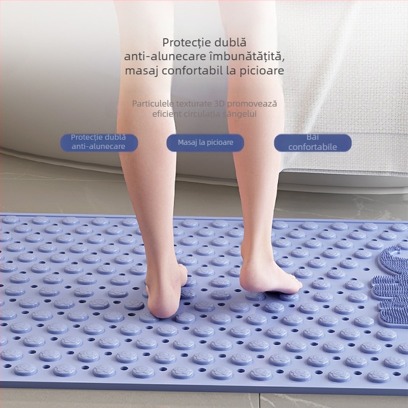 Covoraș de baie personalizabil, anti-derapant, cu ventuze, pentru cadă, masaj cu bule