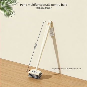 Perie de podea pentru baie, cu peri duri, pentru curățarea podelei, a rosturilor plăcilelor și a toaletei