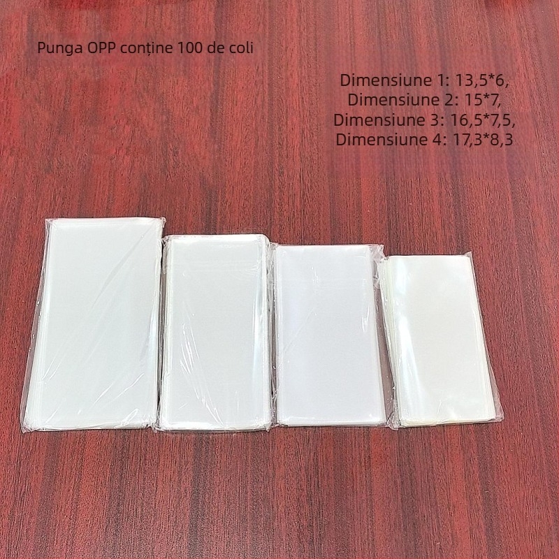 OPP pungi groase pentru bancnote, set de 100 bucăți, cu cutie de protecție pentru bancnote și valută străină