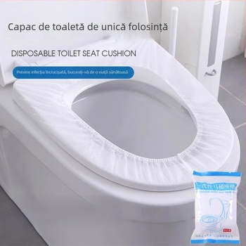 Covoraș de unică folosință pentru scaunul de toaletă, ambalare individuală, acoperire completă, pentru călătorii