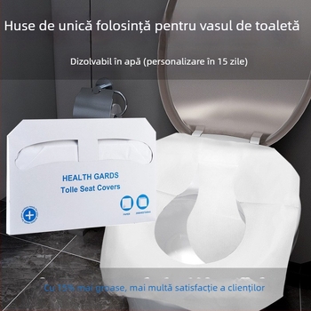 Hârtie pentru șezutul de toaletă, o singură utilizare, solubilă în apă, grosime 16 g, dimensiuni 425 × 360 mm