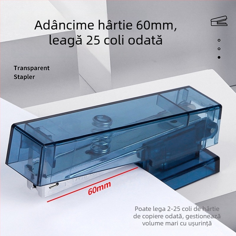 Set transparent capsatoare pentru birou și școală, capsator No.12