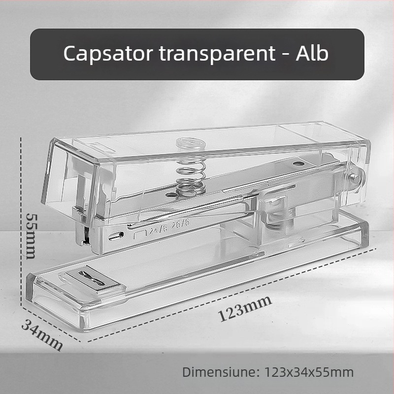 Set transparent capsatoare pentru birou și școală, capsator No.12
