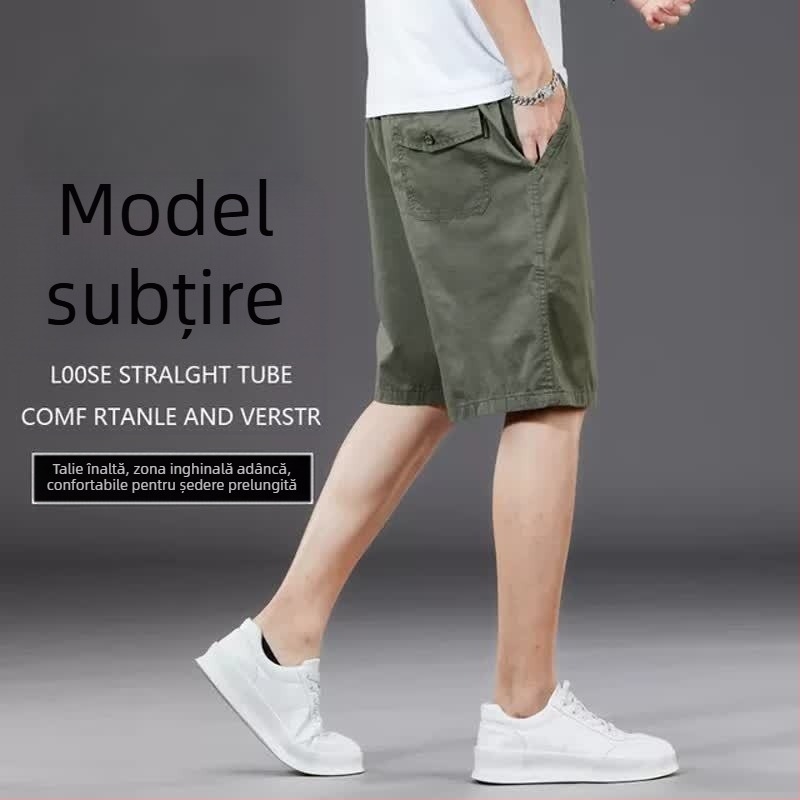 Șorturi ușoare de vară pentru bărbați – croială dreaptă, stil sport casual