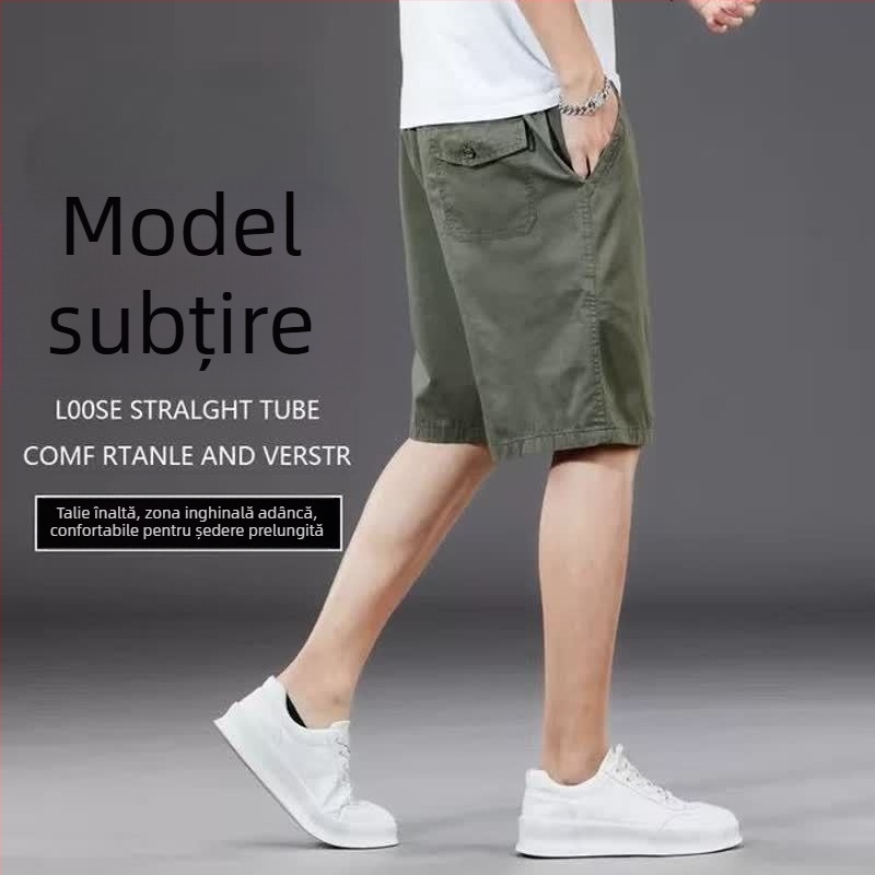 Șorturi ușoare de vară pentru bărbați – croială dreaptă, stil sport casual