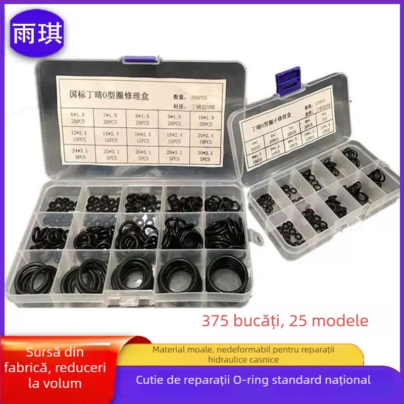 Kit Dingqing de reparație O-ring pentru valve și robinete – O-ringuri din cauciuc fluorat și garnituri din silicon rezistente la apă