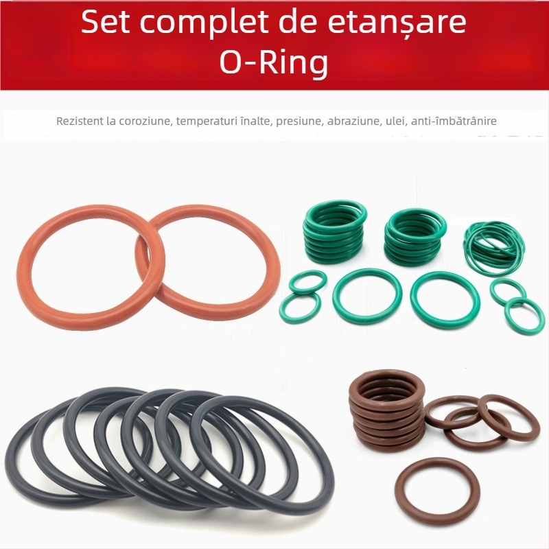 Inel O din silicon roșu, rezistent la temperaturi înalte, de calitate alimentară, etanșare impermeabilă, diametru exterior 4-17 mm, secțiune 1,5 mm