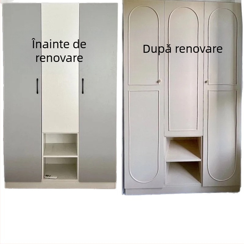 Bandă de margine din PVC moale, decorativ semi-circular din ipsos, pentru mobilier și uși de dulap, etanșare durabilă a marginii