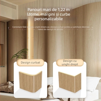 Panouri din furnir de lemn cu plăci din cristal de carbon pentru decor interior, panouri de perete fără sudură din fibre de bambus-lemn