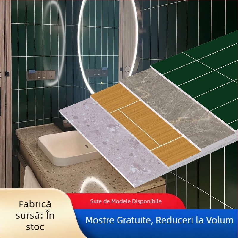 Panou decorativ SPC din piatră-cristal pentru baie – impermeabil, rezistent la foc, imitație de porțelan pentru hoteluri și pensiuni
