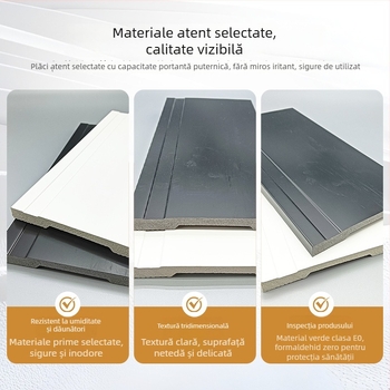 Plintă decorativă din spumă PS albă, pentru dormitor și sufragerie, materiale de construcții, stil plat / minimalist modern