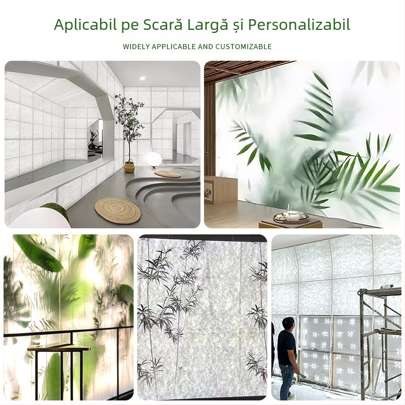 Panou decorativ acrilic cu efect de fisuri de gheață, finisaj transparent din rășină în nuanță chihlimbar, pentru sufragerie, decor de perete