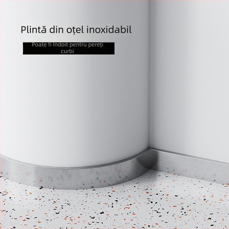 Profil din oțel inoxidabil 201/304 pentru proiecte hoteliere, finisaj oglindă 8K, montaj cu clips, grosime 3 cm