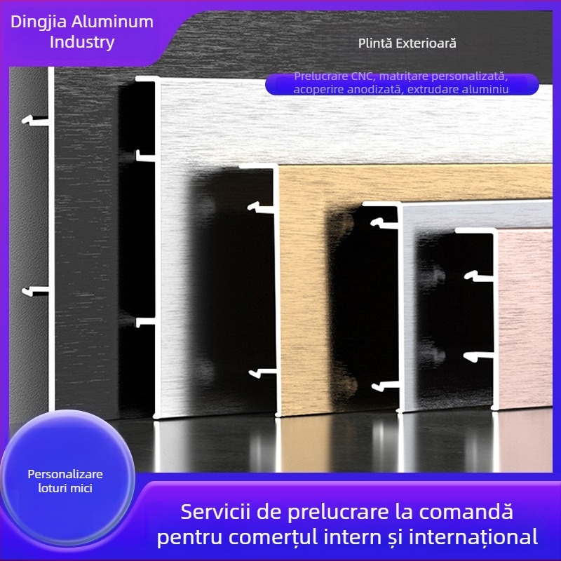 Profil de bucătărie din aliaj de aluminiu, bandă de toc și panou inferior al dulapului cu clemă