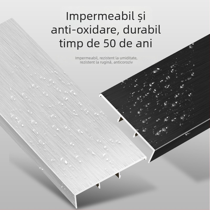 Profil de bucătărie din aliaj de aluminiu, bandă de toc și panou inferior al dulapului cu clemă