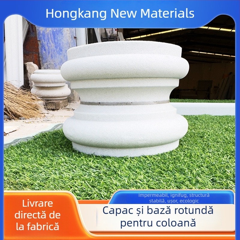 Capace și baze circulare pentru coloane din ceramică spumată, pentru vile și coloane romane, arcuit, lux ușor