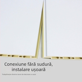 Panou mural din fibre de bambus cu cărbune, pentru pereți și plafoane, panou decorativ interior, fond impermeabil, montaj ușor