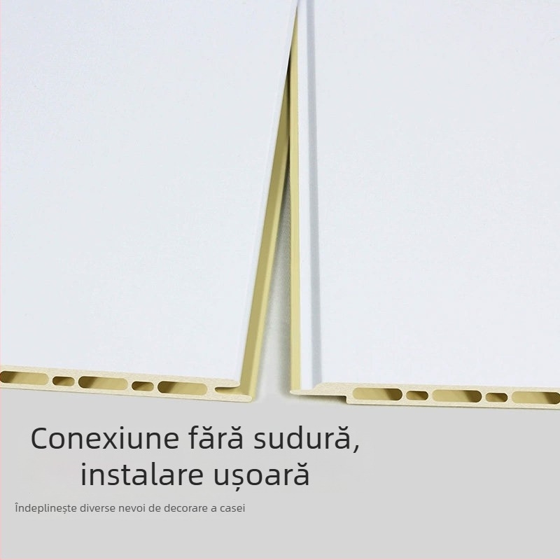 Panou mural din fibre de bambus cu cărbune, pentru pereți și plafoane, panou decorativ interior, fond impermeabil, montaj ușor