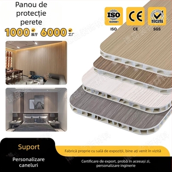 Panouri pentru pereți și plafoane din aliaj de aluminiu, finisaj textură lemnoasă