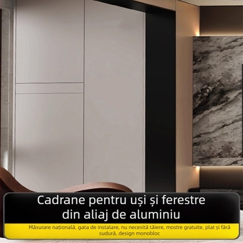 Ramă din aliaj de aluminiu pentru uși și ferestre, cu profil integrat într-o singură piesă, pentru balcon, bucătărie și intrare