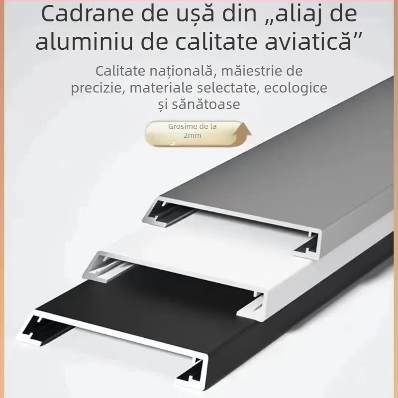 Ramă din aliaj de aluminiu pentru uși și ferestre, cu profil integrat într-o singură piesă, pentru balcon, bucătărie și intrare